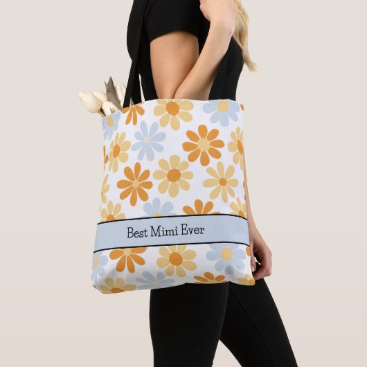 Boho Daisy beste Mimi ooit Tote Bag (Dichtbij)