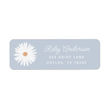 Boho Daisy Birthday Party Return Address