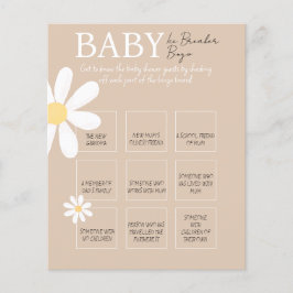 Boho Daisy Bloemen Baby ijsbreker Bingogame