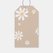 Boho Daisy Bloemen Baby shower Cadeaulabel (Achterkant)