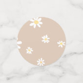Boho Daisy Bloemen Baby shower Confetti (Kleine voorkant)