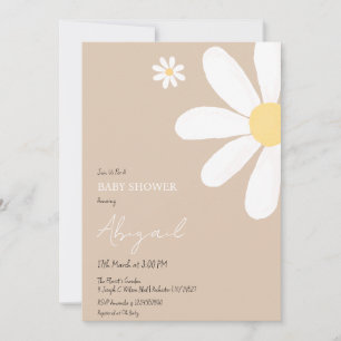 Boho Daisy Bloemen Baby shower Kaart