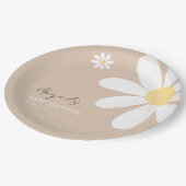 Boho Daisy Bloemen Baby shower Papieren Bordje (Gekanteld)