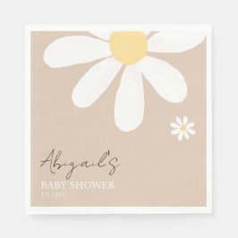 Boho Daisy Bloemen Baby shower Servet