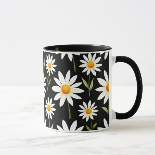Boho Daisy Bloemen-Minimalistische Lente Bloei Aes Mok (Rechts)
