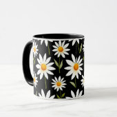 Boho Daisy Bloemen-Minimalistische Lente Bloei Aes Mok (Voorkant links)