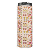 Boho Daisy Bloemen Retro Groovy Bloemen ontwerp Thermosbeker (Achterkant)