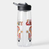 Boho Daisy Bloemen Retro Groovy Bloemen ontwerp Waterfles (Rechts)