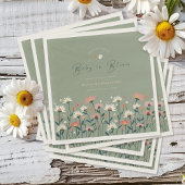 Boho Daisy Bloemensalie Groene Baby in Bloomdouche Servet