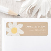 Boho Daisy Bloemige Retouradreslabel Etiket (Insitu)