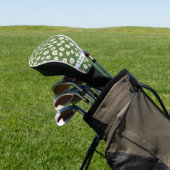 Boho Daisy Bloemmotief Groene Naam Golfheadcover (Insitu)