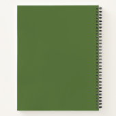 Boho Daisy Bloemmotief Groene Naam Notitieboek (Achterkant)