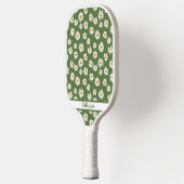 Boho Daisy Bloemmotief Groene Naam Pickleball Paddle (Links)