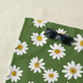 Boho Daisy Bloemmotief Groene Naam  Strandlaken (In situ)