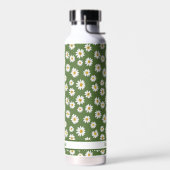 Boho Daisy Bloemmotief Groene Naam Waterfles (Links)