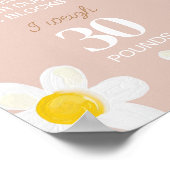 Boho Daisy Bloom Eerste jaar Fotomijlpaal Poster (Hoek)