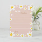 Boho Daisy Bloom Time Capsule Opmerking Bericht Ka Bedankkaart (Staand voorkant)