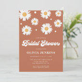 Boho Daisy Bridal Shower Invitations Kaart (Staand voorkant)