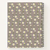 Boho Daisy chain Floral Pattern gepersonaliseerd Notitieboek (Achterkant)