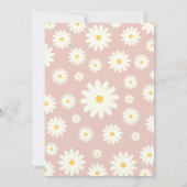Boho Daisy Een Bloemenroze Bohemian 1e Verjaardag Kaart (Achterkant)