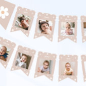Boho Daisy eerste verjaardag foto banner
