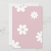 Boho Daisy Eerste Verjaardag Uitnodiging (Achterkant)