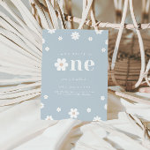 Boho Daisy Eerste Verjaardag Uitnodiging