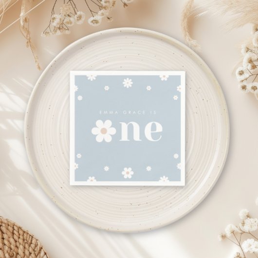 Boho Daisy Eerste Verjaardags Servet