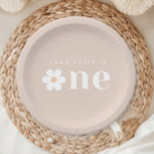 Boho Daisy Eerste Verjaardagspapier Bord