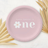 Boho Daisy Eerste Verjaardagspapier Borden Papieren Bordje