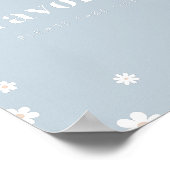 Boho Daisy Favors Verjaardagsfeestje teken Poster (Hoek)