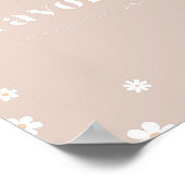 Boho Daisy Favors Verjaardagsfeestje teken Poster (Hoek)