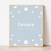Boho Daisy Favors Verjaardagsfeestje teken Poster