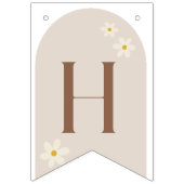 Boho Daisy Floral Happy Birthday Bunting Sign Vlaggetjes (Tweede vlag)