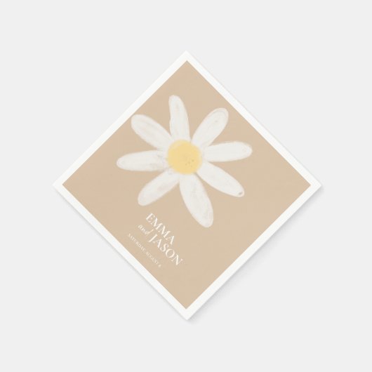 Boho Daisy Floral Napkins Servet (Hoek)