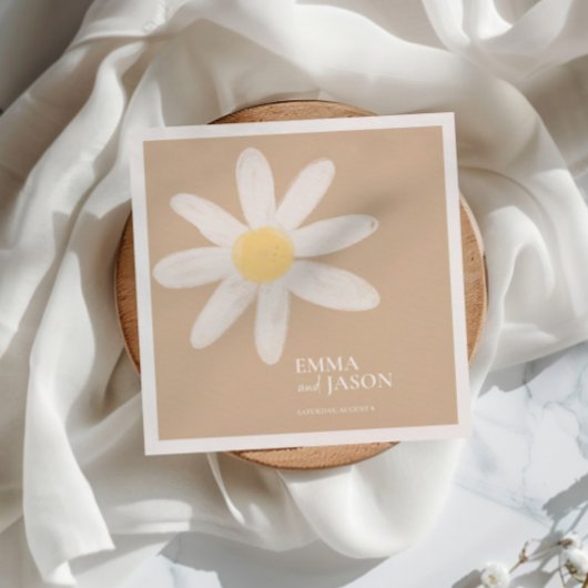 Boho Daisy Floral Napkins Servet