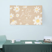 Boho Daisy Flower Baby shower Banner (Beurs)