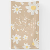 Boho Daisy Flower Baby shower Banner (Verticaal)