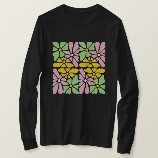 Boho Daisy Flower - Floral rétro T-shirt (Design voorkant)