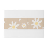 Boho Daisy Flower Invitation Belly Band Uitnodigingen Wikkel (Achterkant Voorbeeld)