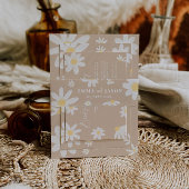 Boho Daisy Flower Invitation Belly Band Uitnodigingen Wikkel