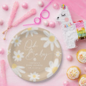 Boho Daisy Flower Paper Borden Papieren Bordje (Feest)