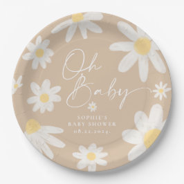 Boho Daisy Flower Paper Borden Papieren Bordje