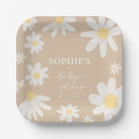 Boho Daisy Flower Paper Borden