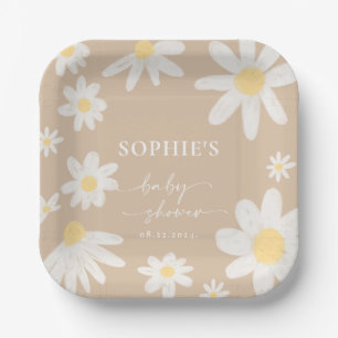 Boho Daisy Flower Paper Borden Papieren Bordje