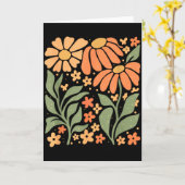 Boho Daisy Flower,retro Floral Funny Gift Tee Wome Kaart (Gele Bloem)