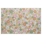 Boho Daisy Flowers 70s Groovy Floral Stof (Yard (91,4 cm))
