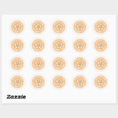 Boho Daisy Groovy Retro Meisje Verjaardagsfeestje Ronde Sticker (Vel)