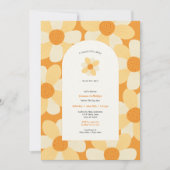 Boho Daisy meisje baby shower Kaart (Voorkant)