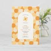 Boho Daisy meisje baby shower Kaart (Staand voorkant)